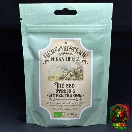 THÉ AU CBD STRESS ET HYPERTENSION 30g - Herboristerie NISSA BELLA Nissa Bella CBD - 1