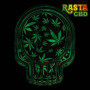 CENDRIER EN VERRE SKULL PHOSPHORESCENT  - 2